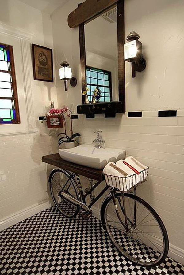 13.) This sink you can make out of a bicycle.