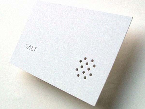 23.) Salt, a restaurant, has a saltshaker card