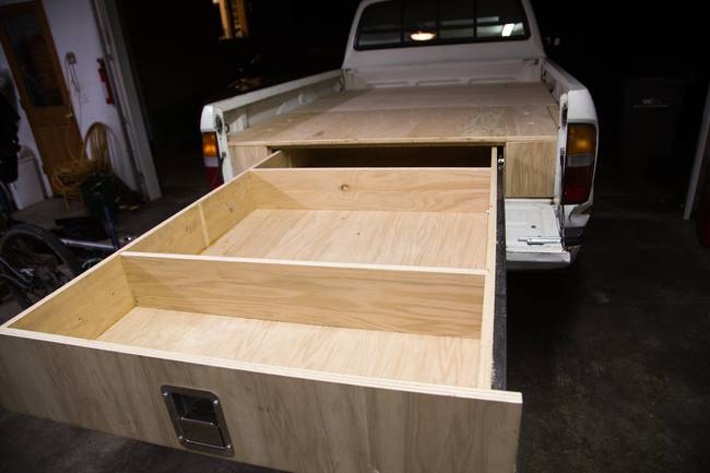The drawer and its dividers.