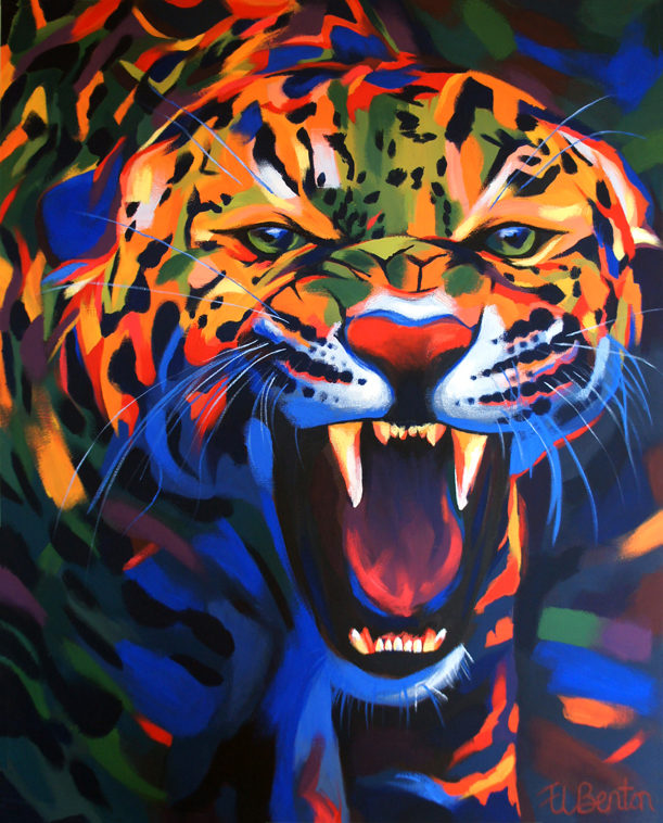 I paint animals to convey powerful emotions