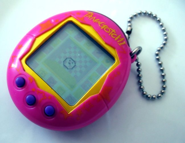 Tamagotchis gave Fido a run for his money. These virtual pets slept, ate, and even pooped!