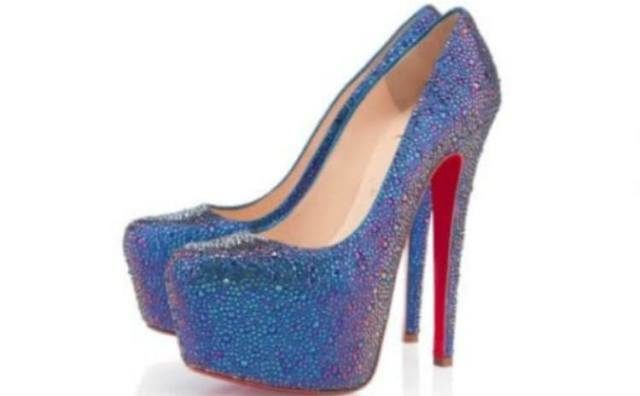 iridescent heels for prom