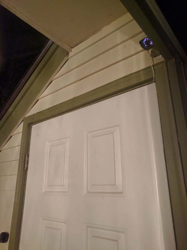 According to FlexGunship, there is no way that an intruder could have taken down the camera, broken into his house, gone into his bedroom, plugged the camera in, connected it to the Wi-Fi, taken a picture, and then put it back.
