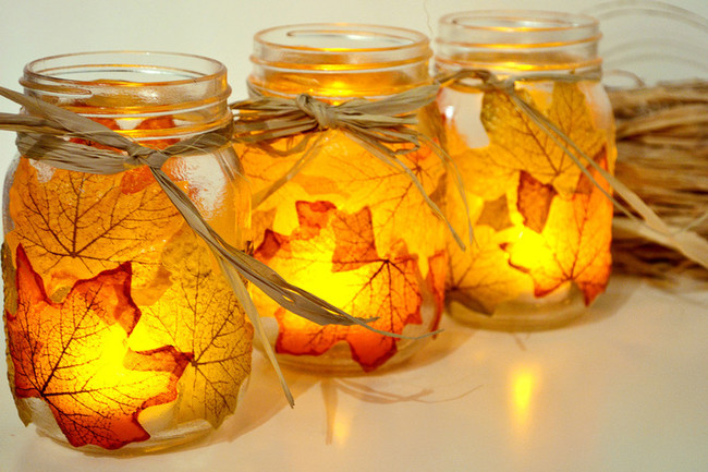 These votives are the perfect way to use a spare mason jar.