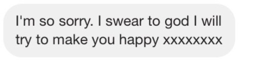 Final thing said before he found a new girlfriend.