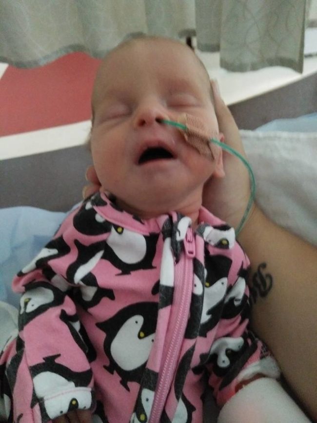 Ignoring the mother’s warning, one friend came to visit the girls while getting over a small cold, and that visitor inadvertently passed on the RSV virus.