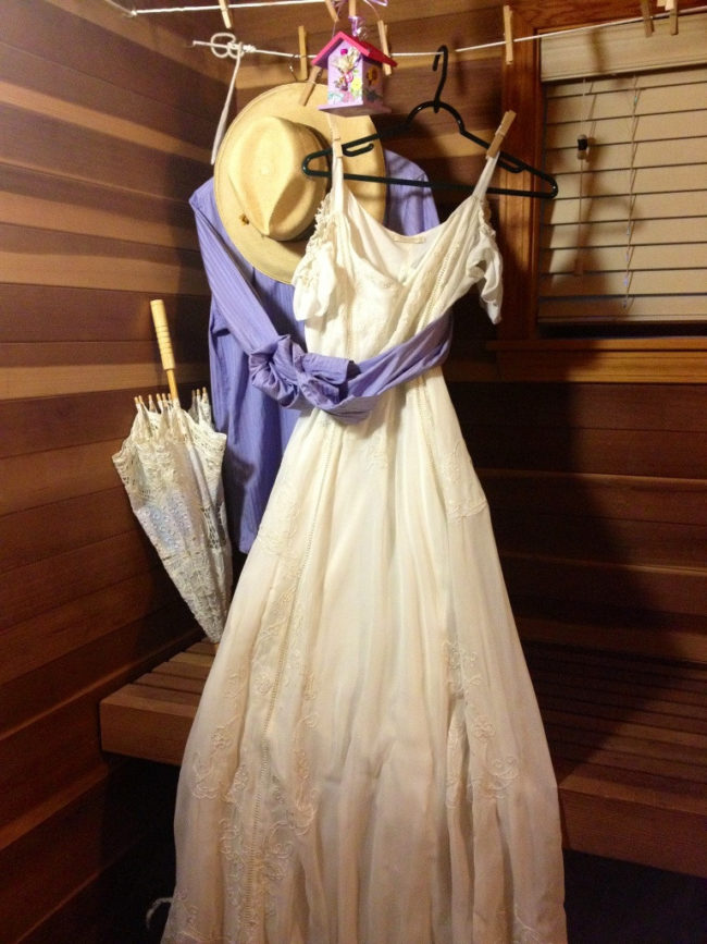 "My grandpa passed away a few months ago. I visited his house today for the first time since and his wife has their wedding outfits hanging like this in their house. This is true love."