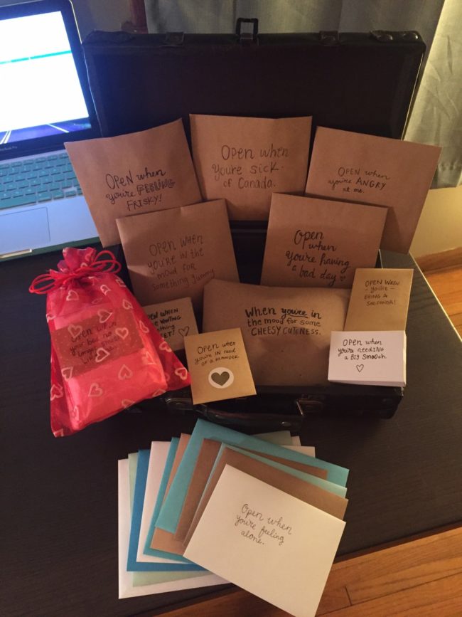 "When your gf lives two time zones away and leaves you surprises."