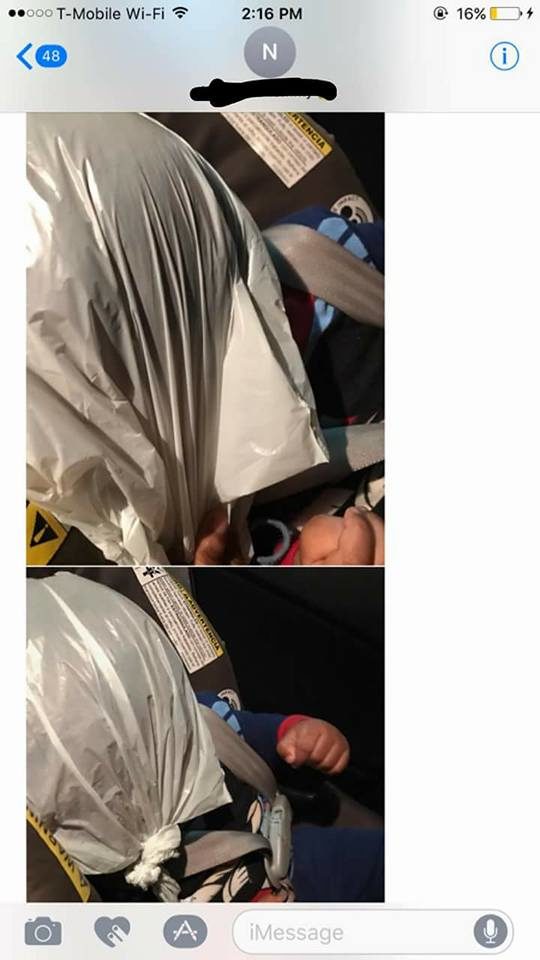 Then she put a plastic bag over his head, something that could very easily suffocate such a small child.