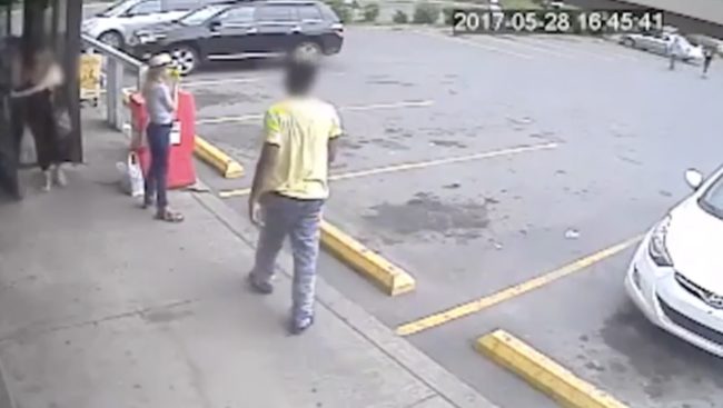 While outside a man approached the young girl and asked if he could have a bite of “that."