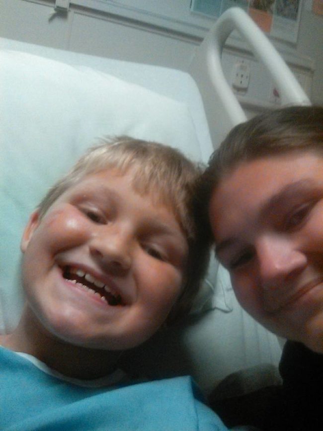 Jack doesn't remember much about the incident. "All I know is that we found like a black weird thing and used it as a ladder, that's how we got up there," he said. "Then suddenly I was in the air."