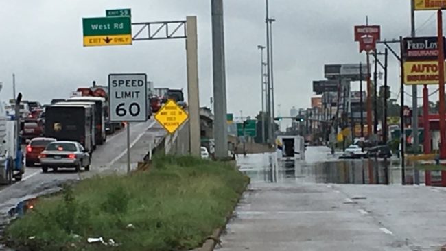 When he saw the rain moving in, he asked to borrow it in the hopes that he could help anyone stranded in their cars.