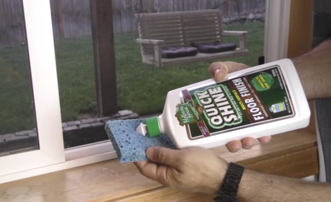 Clean up dirty window sills with floor finish.