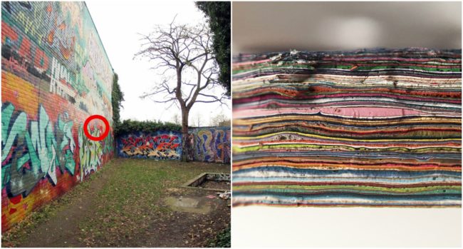 "What happens when you peel off 30 years of graffiti?"