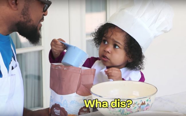 She had a lot of questions about what exactly was going on with this cake situation.