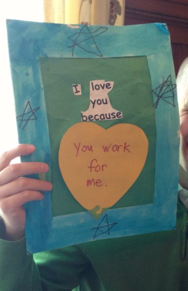 To be fair, this Father's Day card is kind of true.
