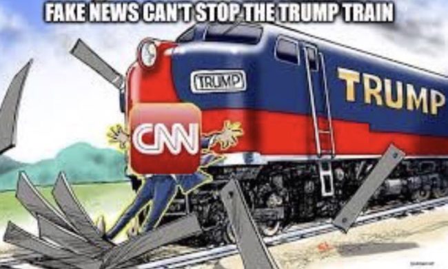 Journalists in the United States are being threatened more than ever, and President Donald Trump's rhetoric on Twitter is often antagonistic toward journalists. The still below is from a video Trump posted to Twitter that shows a man emblazoned with the CNN logo being run over by a "Trump train." Just days before, white supremacists ran over protester Heather Heyer with a vehicle in Charlottesville, VA.