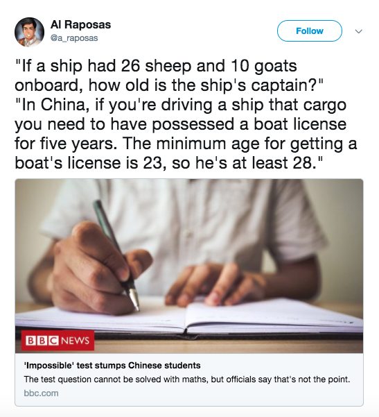 Kids and adults alike who tried to answer the question came up with some brilliant responses.