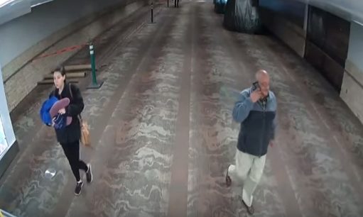 Authorities believe she could be the mother and that she may have given birth in an airport bathroom before leaving the child on a changing table.