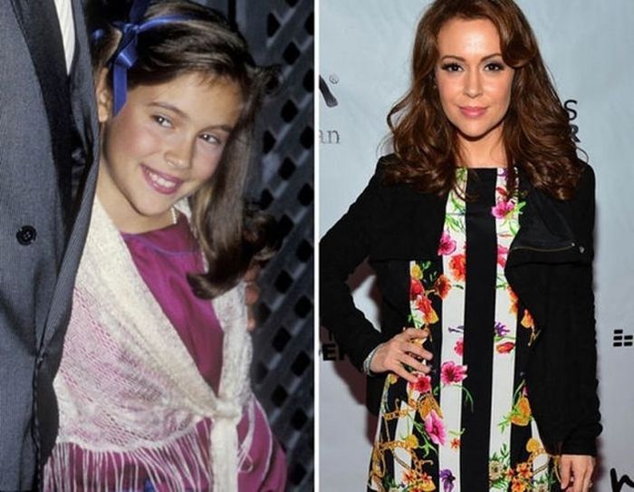 Alyssa Milano - 1984 and now.