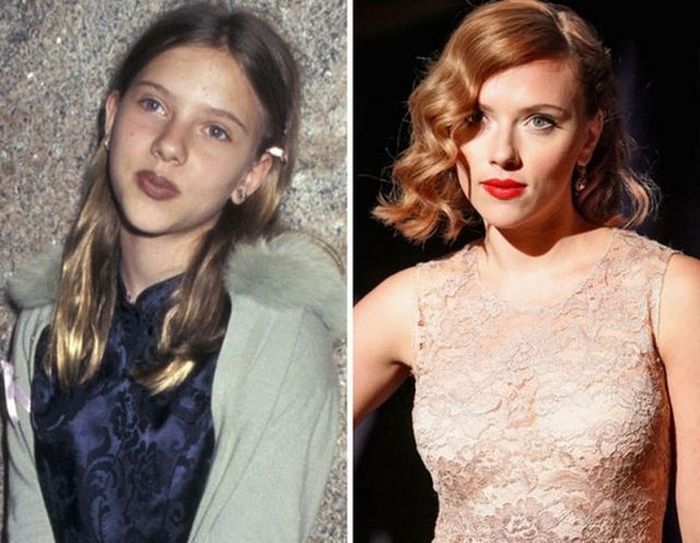 Scarlett Johansson - 1996 and now.
