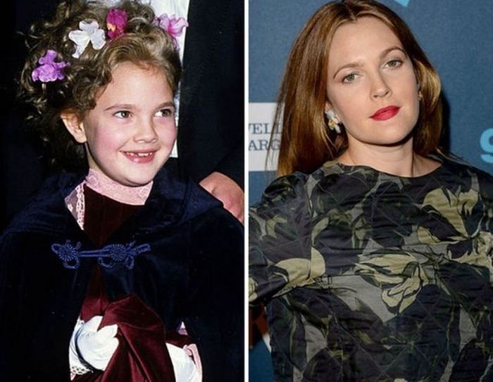 Drew Barrymore - 1982 and now.