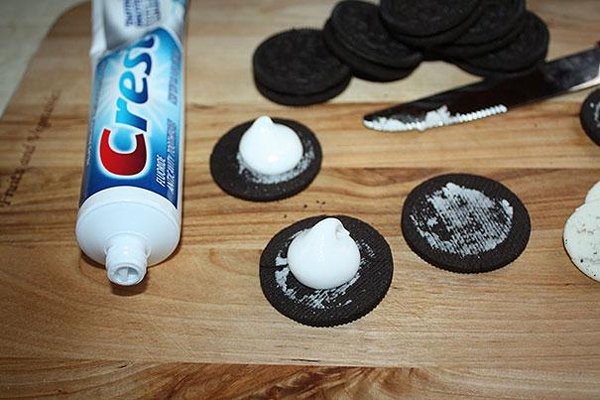 15.) Replace their Oreo cookie filling with something nasty