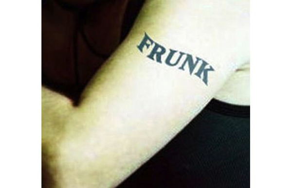 I have a feeling he got "frunk" when he was drunk.