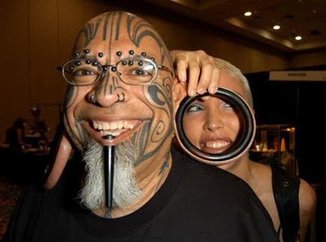 Those are some giant ear gauges.