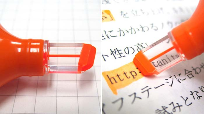 A highlighter that lets you see where you're highlighting.