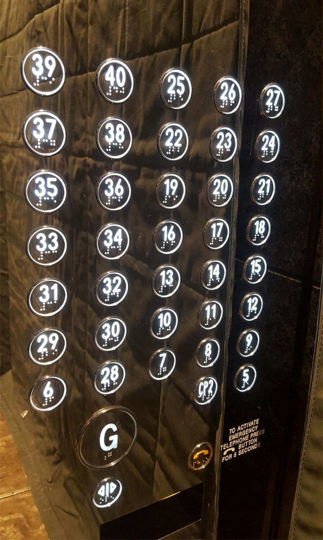 If you can even begin to explain the logic behind this elevator panel, please do for my sanity.